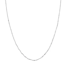 14k White Gold 1.4mm Singapore Chain