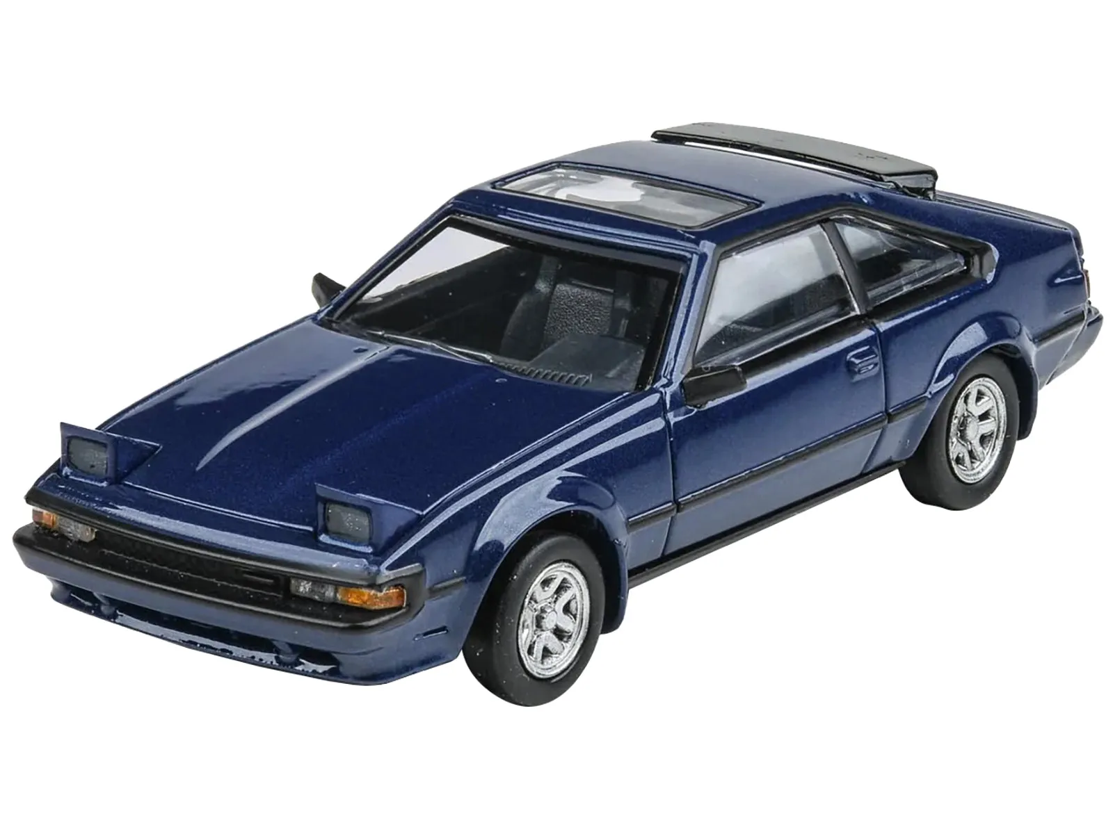 1984 Toyota Celica Supra XX Dark Blue Metallic with Sunroof 1/64 Diecast Model Car by Paragon Models