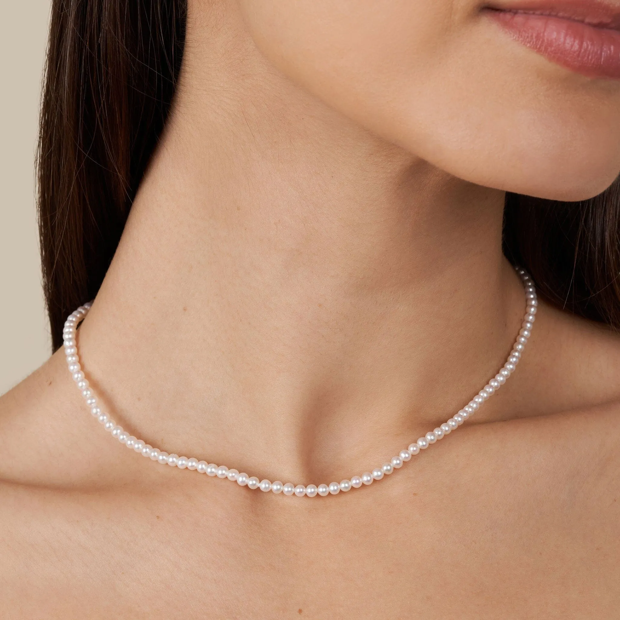 3.0-3.5 mm AAA Freshwater Pearl Necklace