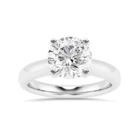 4 Prong Round Cut Moissanite Solitaire Engagement Ring