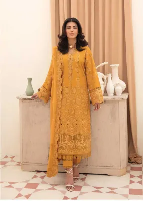 ACL-03-R - Goldenrod - Readymade - Chickenkari Lawn Collection by Afrozeh 2023