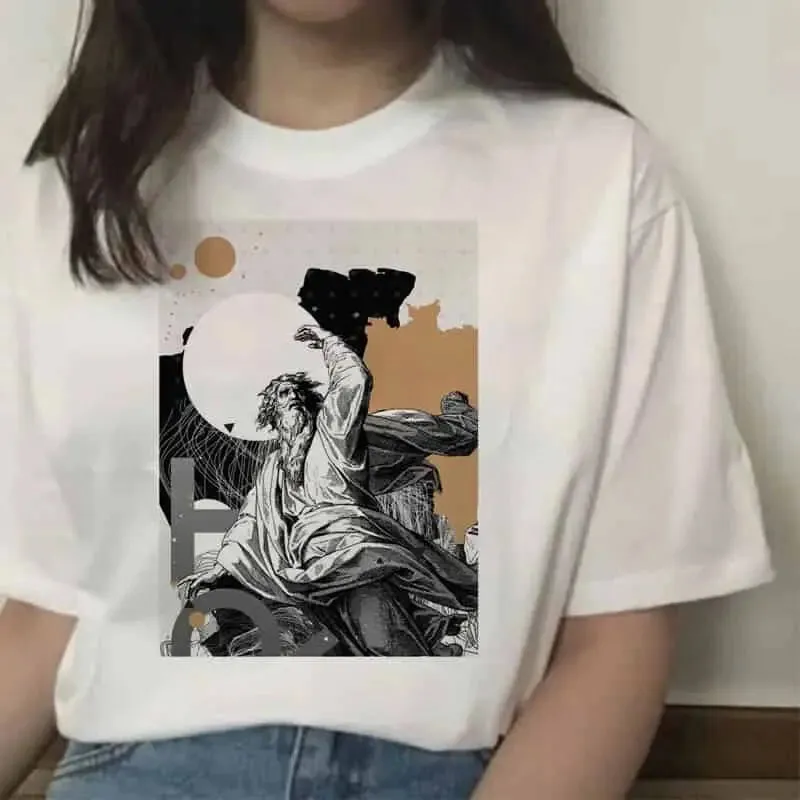 Aesthetic Printed T-shirt with Hands Graphic