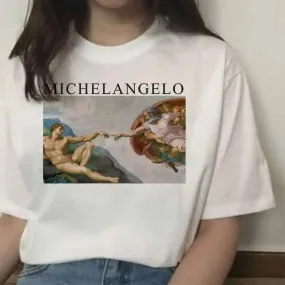 Aesthetic Printed T-shirt with Hands Graphic