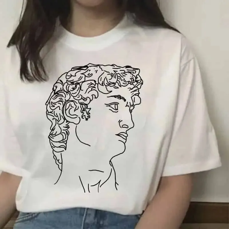 Aesthetic Printed T-shirt with Hands Graphic