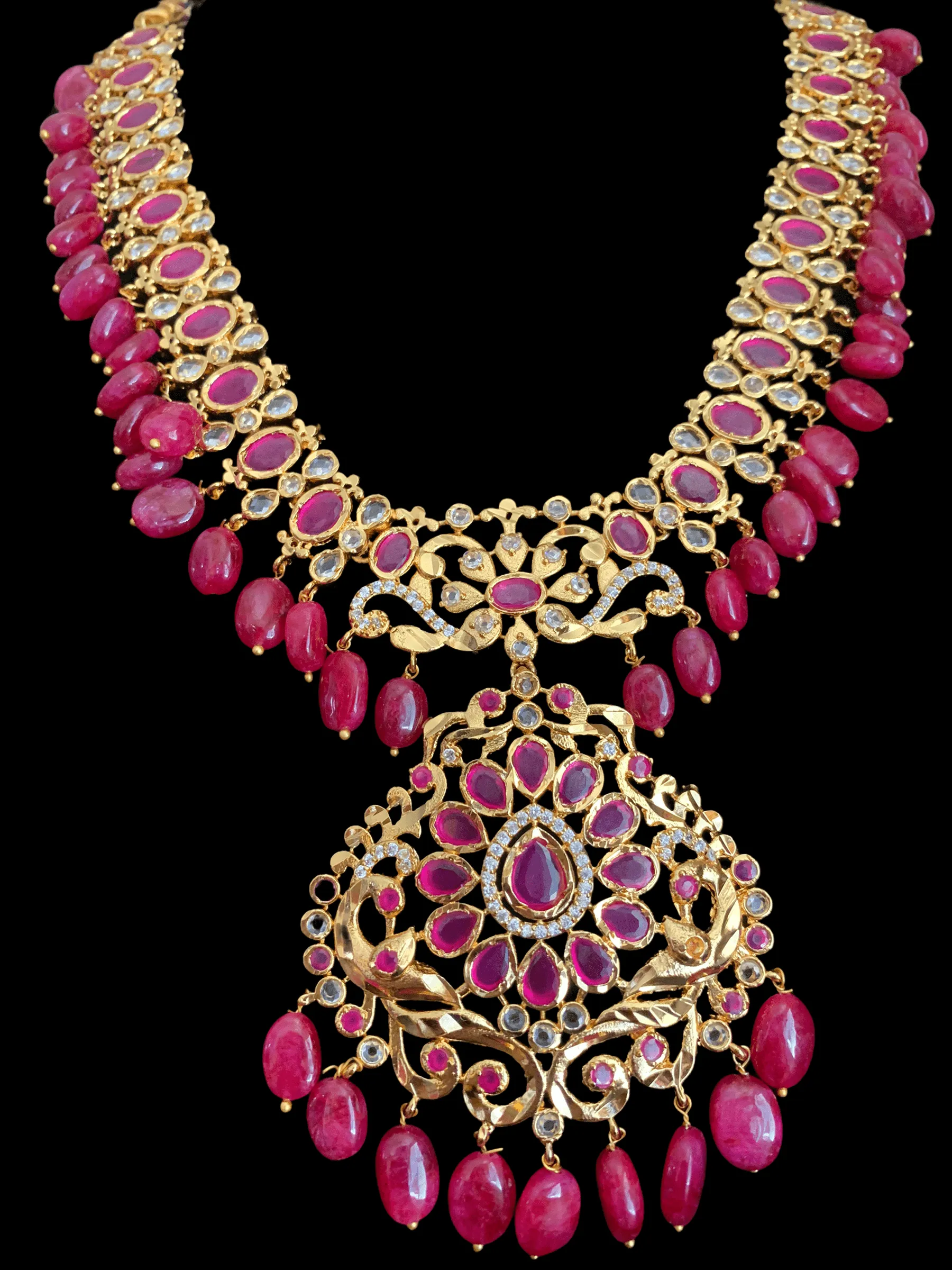 Amani Ruby necklace set ( SHIPS IN3 WEEKS  )