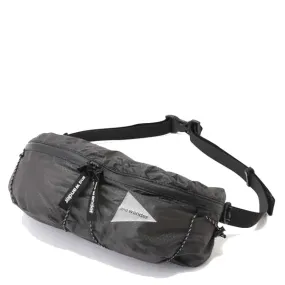 And Wander Sil Waist Bag Charcoal