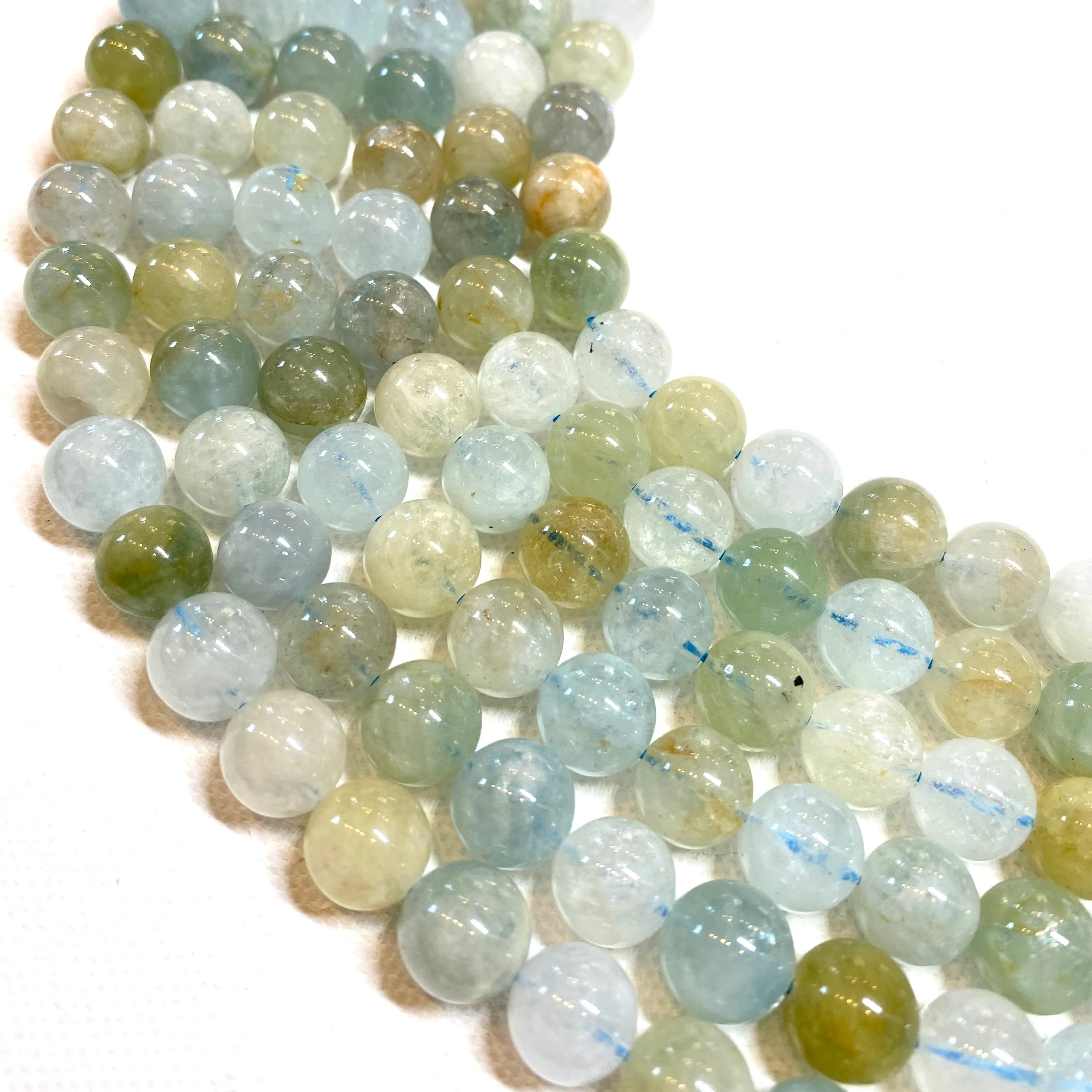 Aquamarine Round Beads