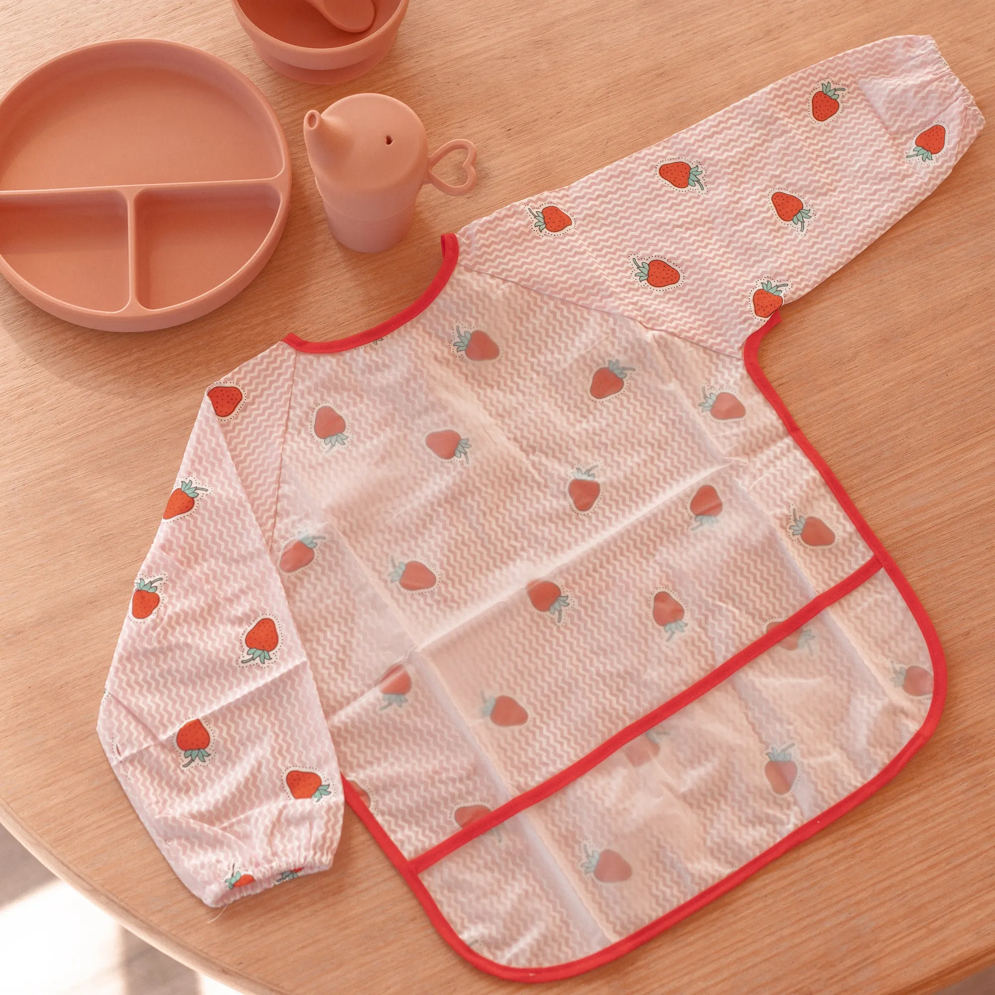 Baby Long Sleeve Apron Smock Bib Polar Penguins