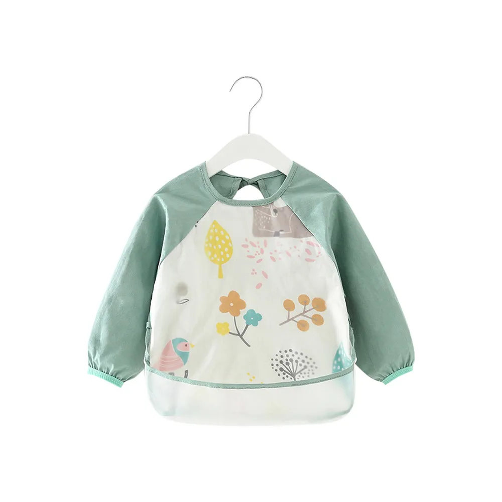 Baby Long Sleeve Apron Smock Bib Woodlands