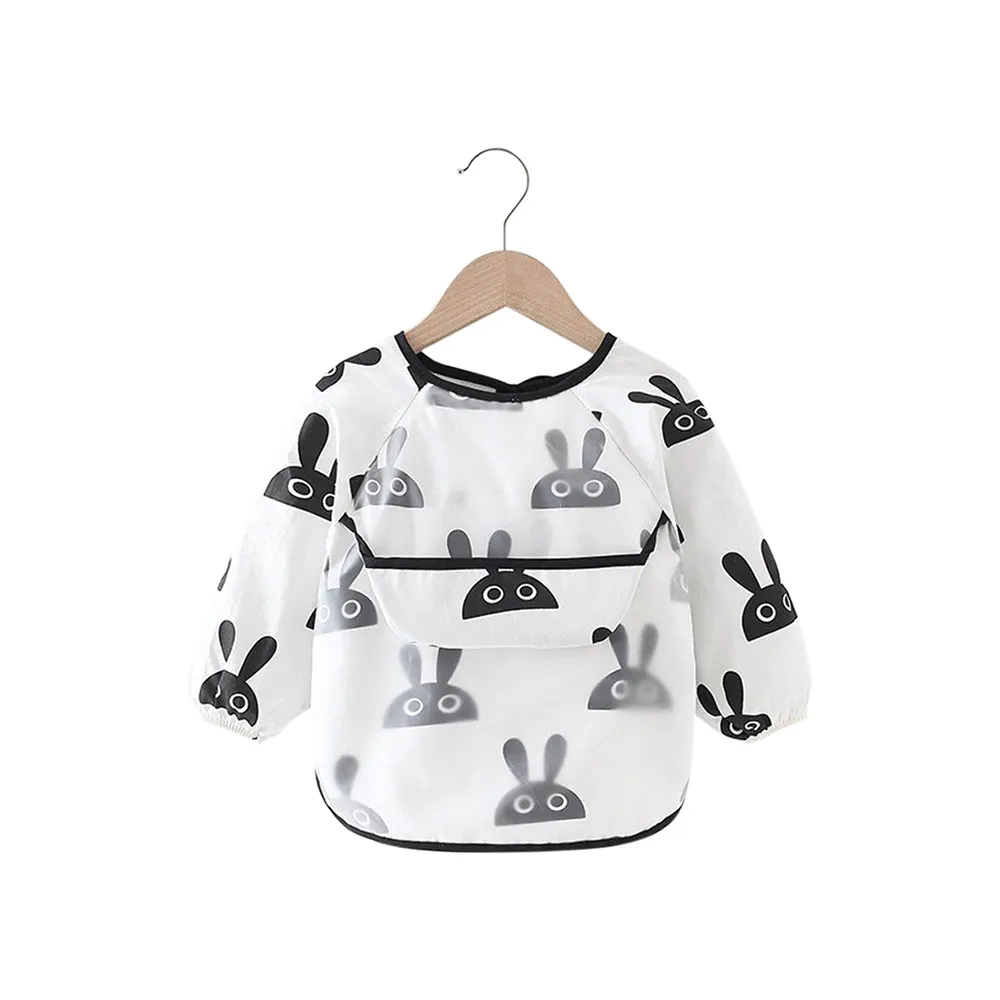 Baby Long Sleeve Apron Smock Bib Woodlands