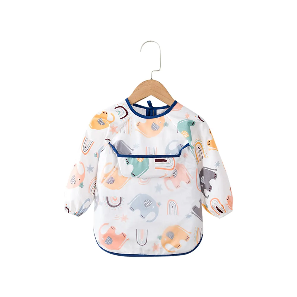 Baby Long Sleeve Apron Smock Bib Woodlands