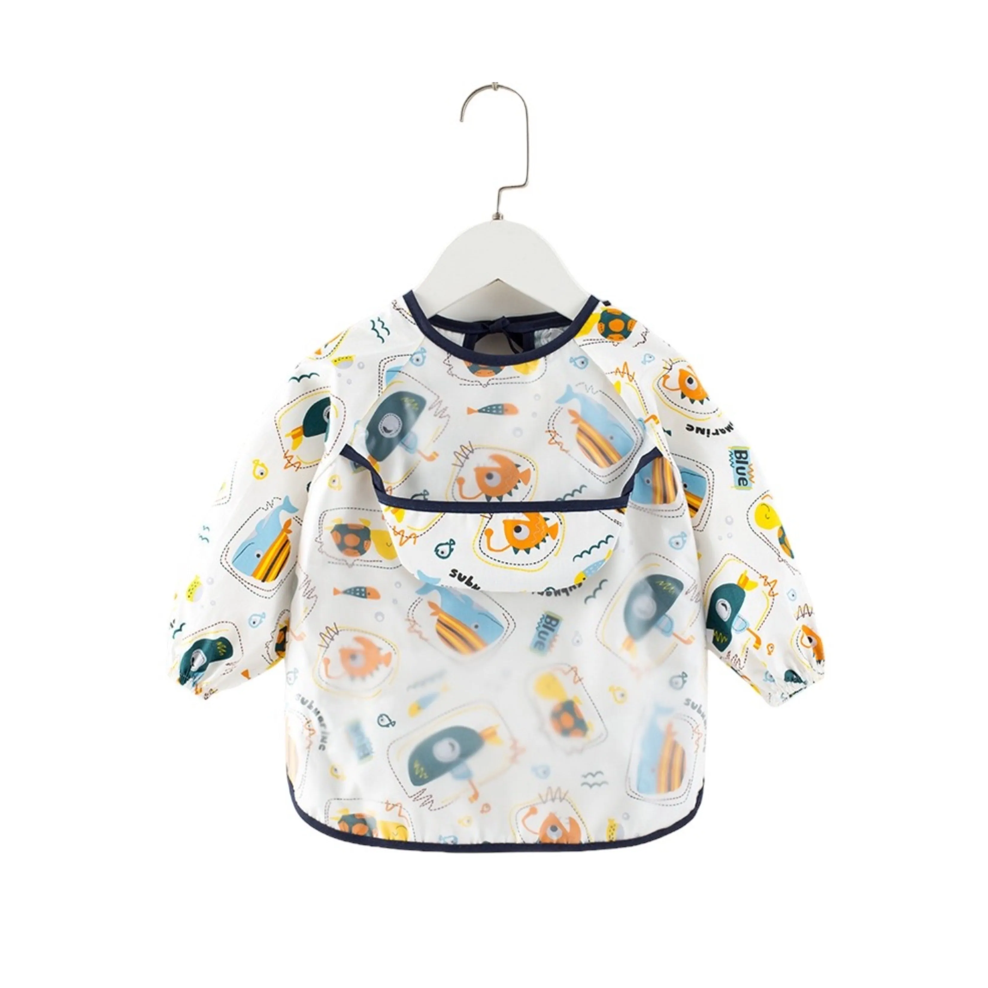 Baby Long Sleeve Apron Smock Bib Woodlands