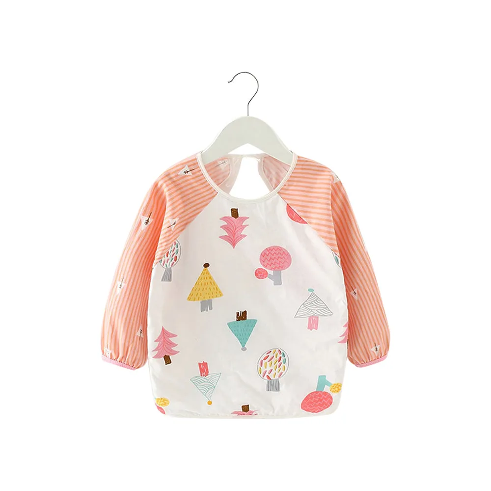 Baby Long Sleeve Apron Smock Bib Woodlands