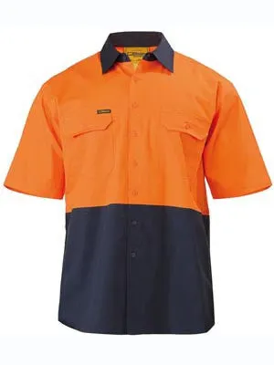 Bisley Hi Vis 2 Tone Cool Lightweight Short Sleeve Shirt BS1895