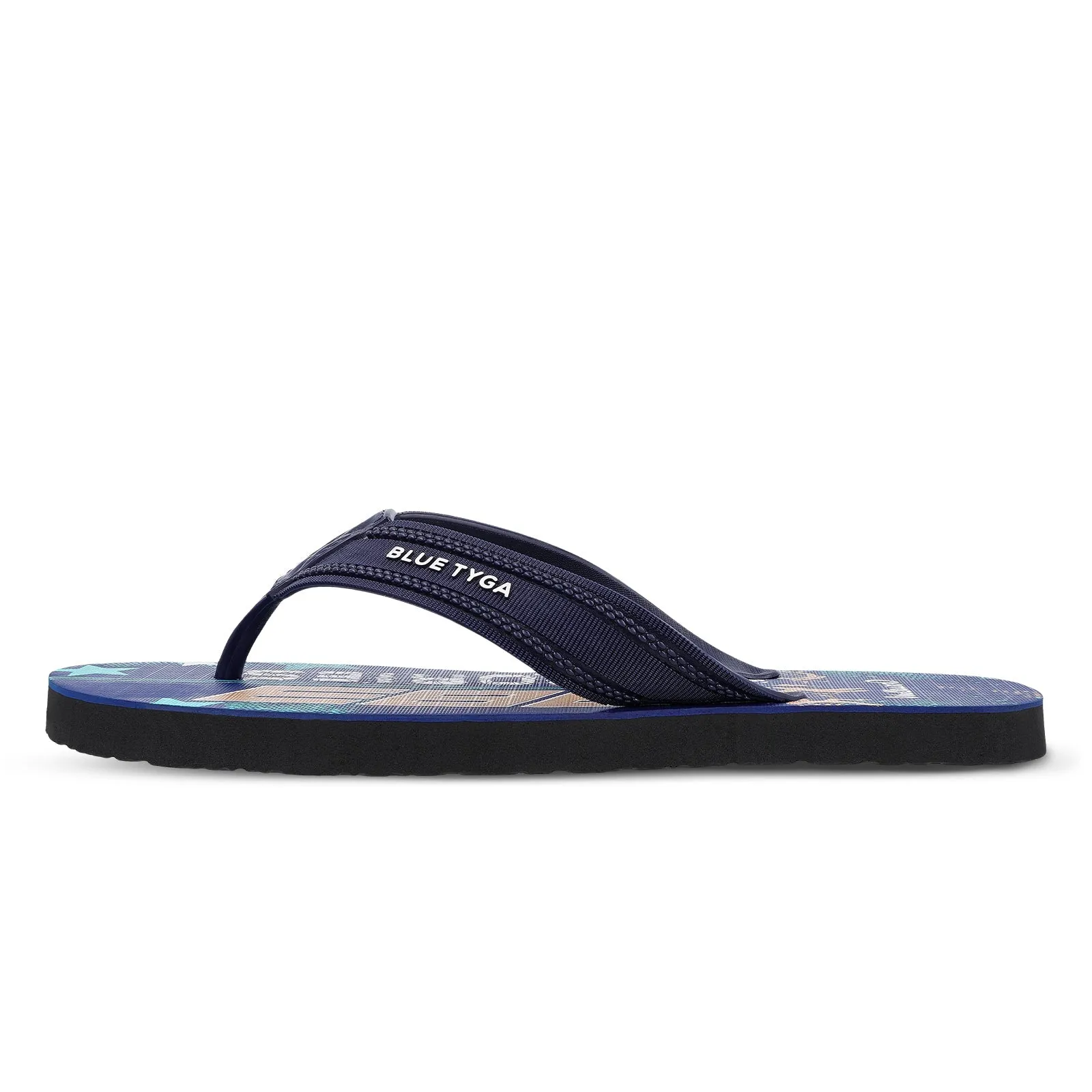 Blue Tyga Gents Flip Flop Thong  - HG167 Navy Blue Black