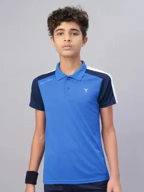 Boys Colorblock Slim Fit Polo T-shirt with TECHNO COOL