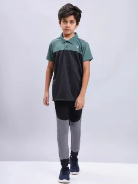 Boys Colorblock Slim Fit Polo T-shirt with TECHNO COOL 