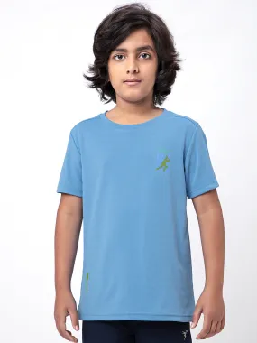 Boys Solid Slim Fit Crew Neck T-shirt with DOUBLE COOL