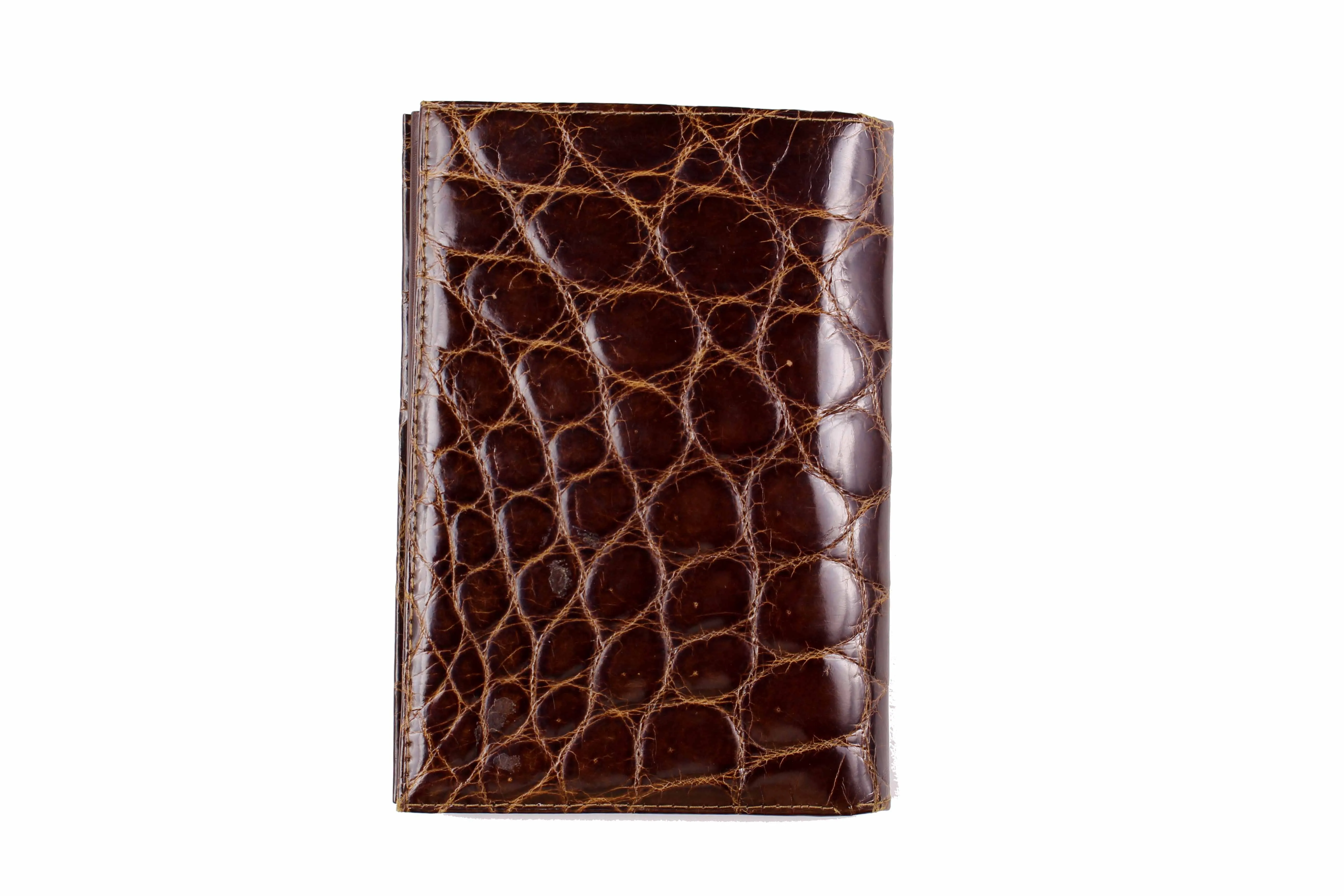 Brown crocodile skin wallet