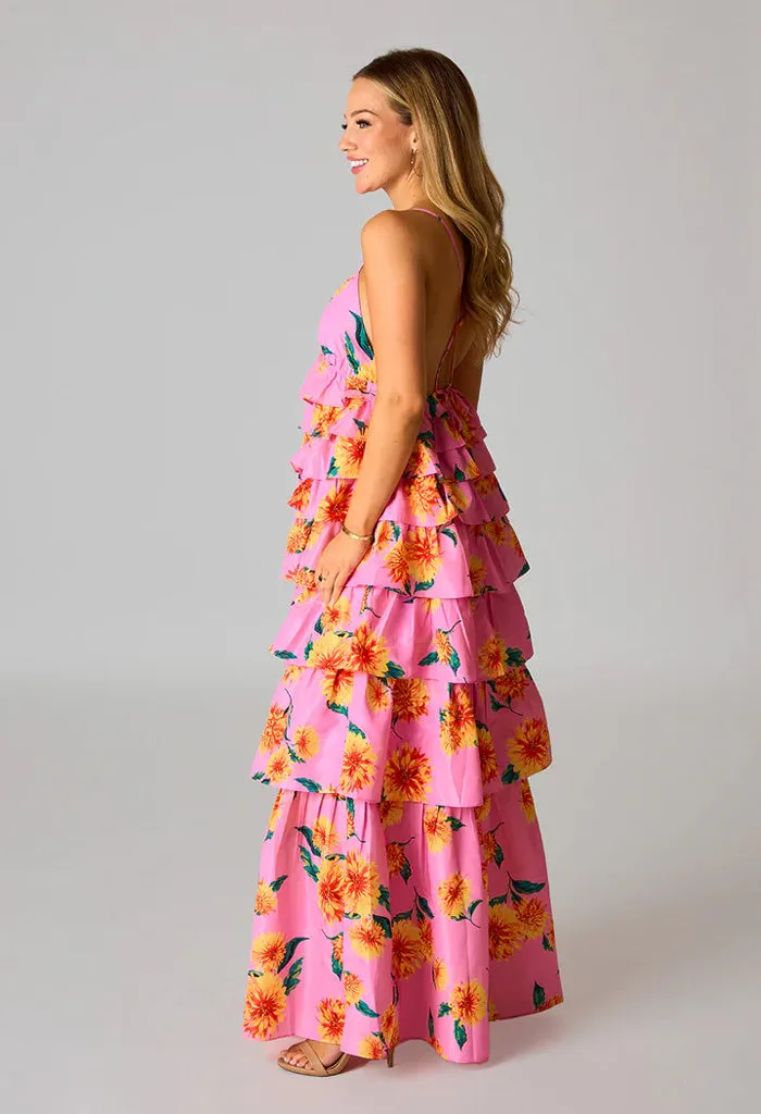 Callie Tiered Maxi-Sunflower