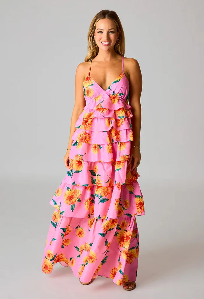 Callie Tiered Maxi-Sunflower