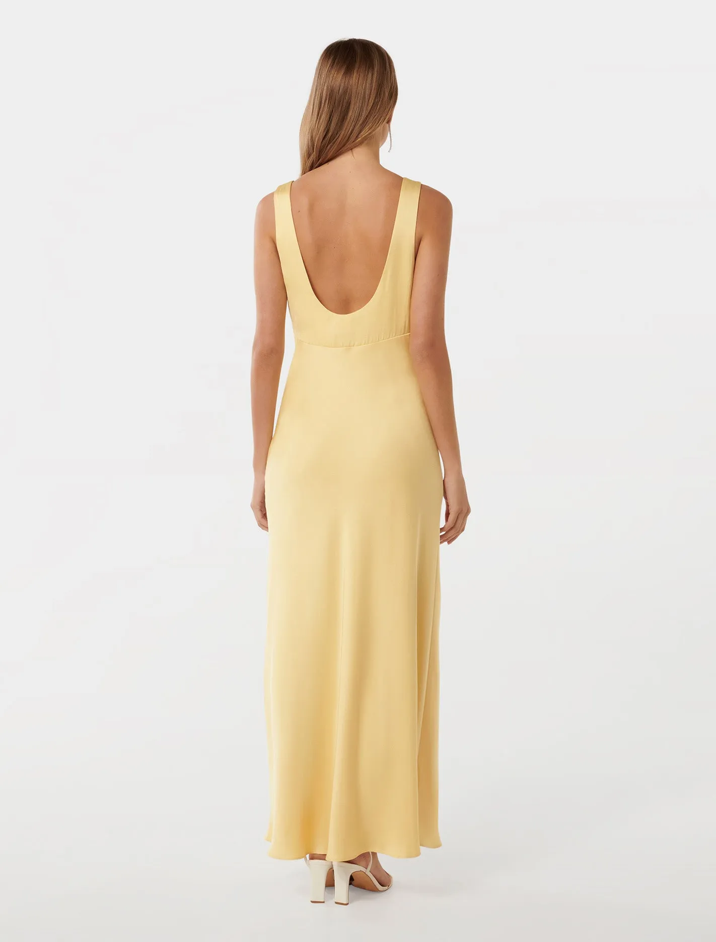 Cameron V Neck Satin Maxi Dress