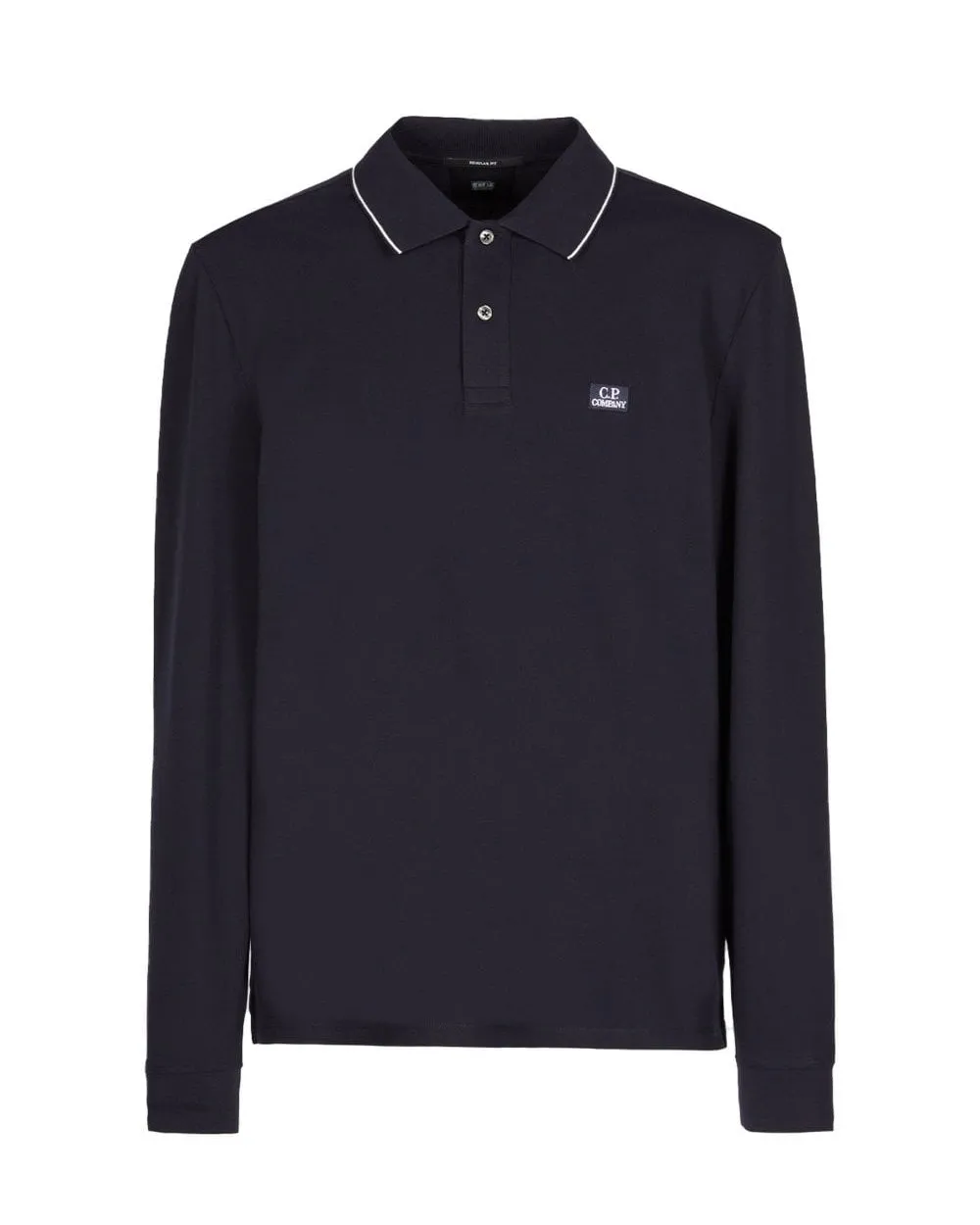 CP Company Long Sleeve Polo Shirt Navy