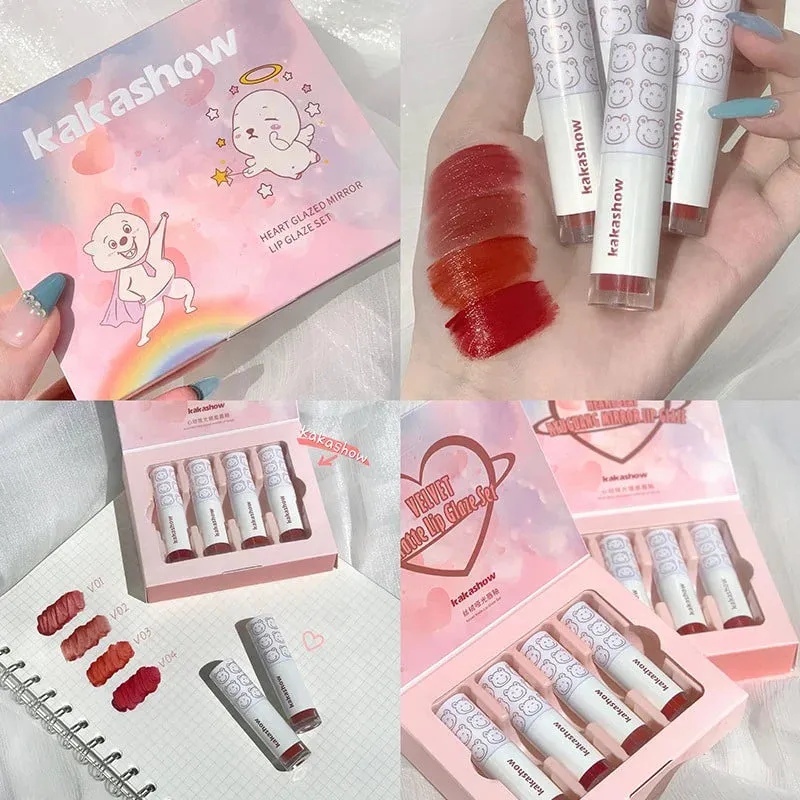 Cute Bear Mini Lip Gloss Set