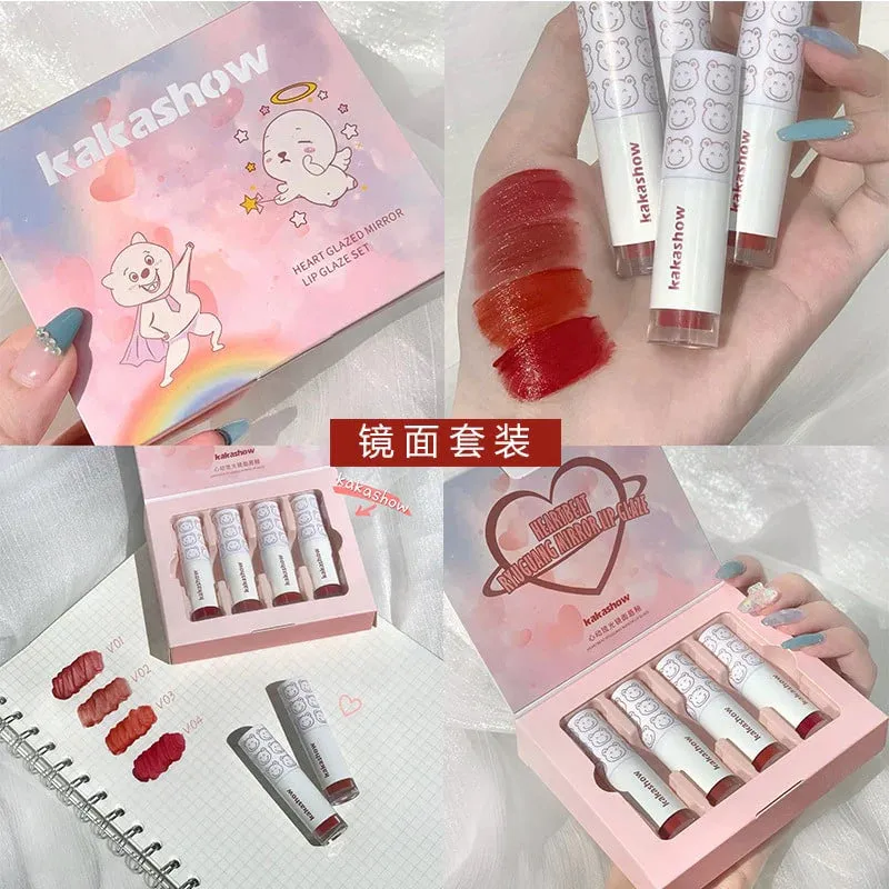 Cute Bear Mini Lip Gloss Set