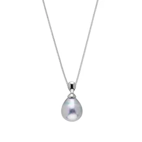 Dew Collection 8.0-9.0 mm Baroque Silver Akoya Pearl Pendant