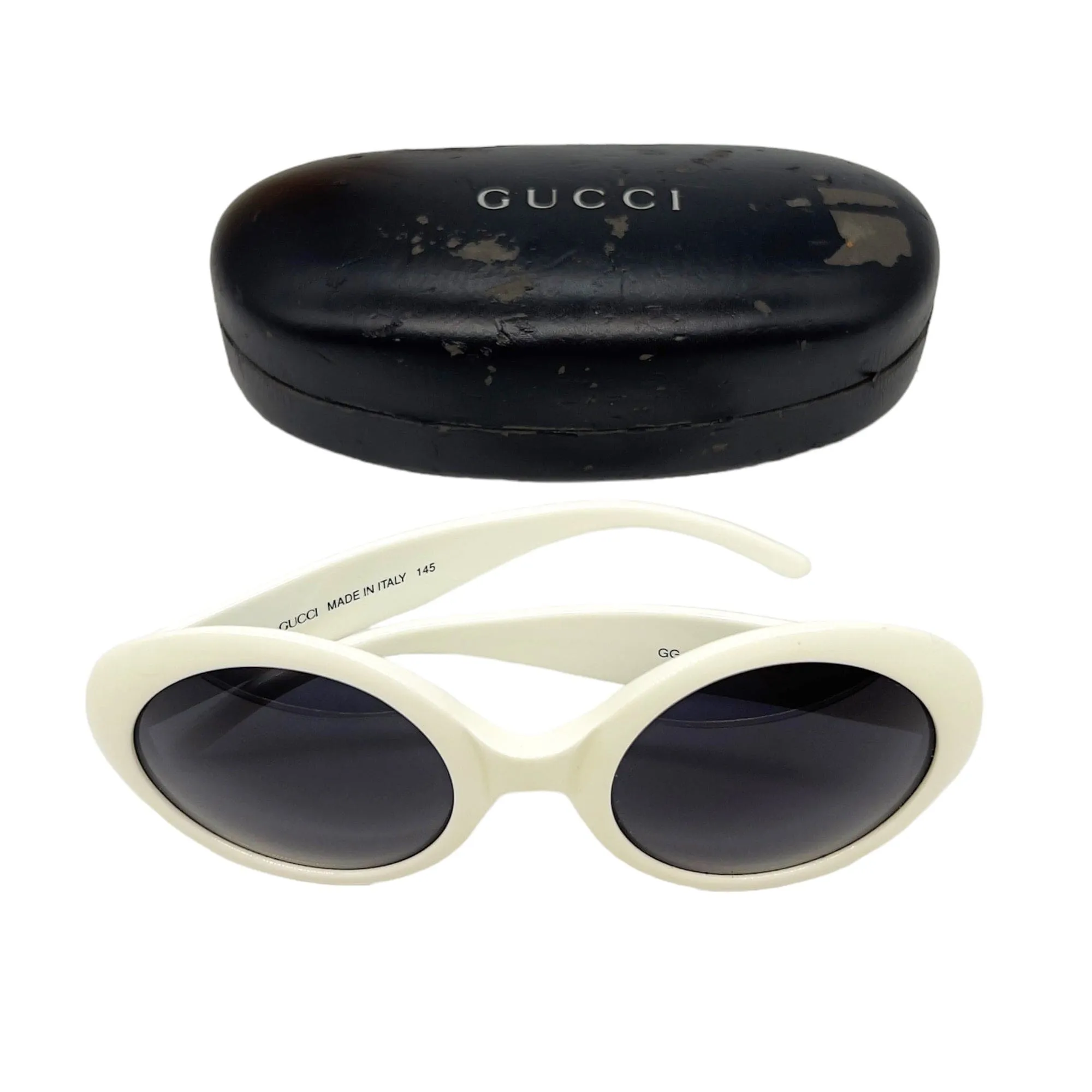 GUCCI Vintage "Mod" Sunglasses - White