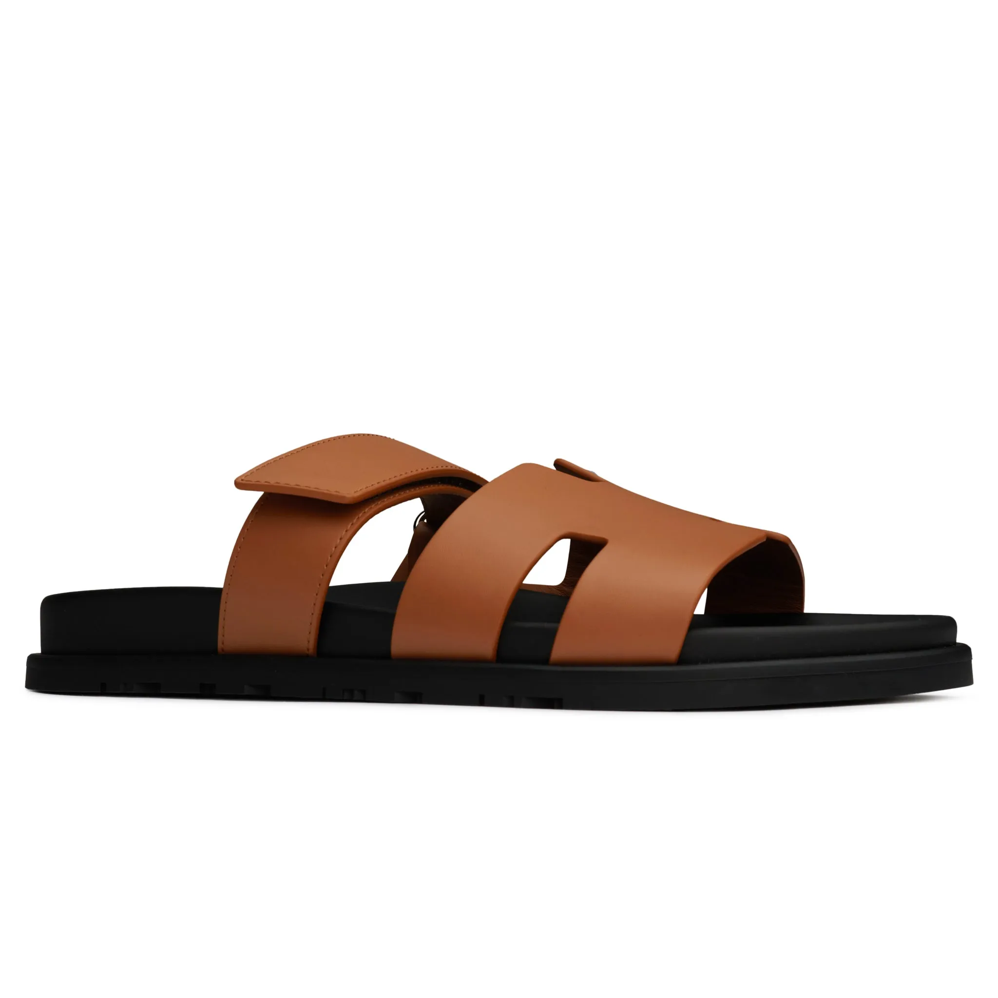 Hermes Paris Chypre Leather Brown Sandal