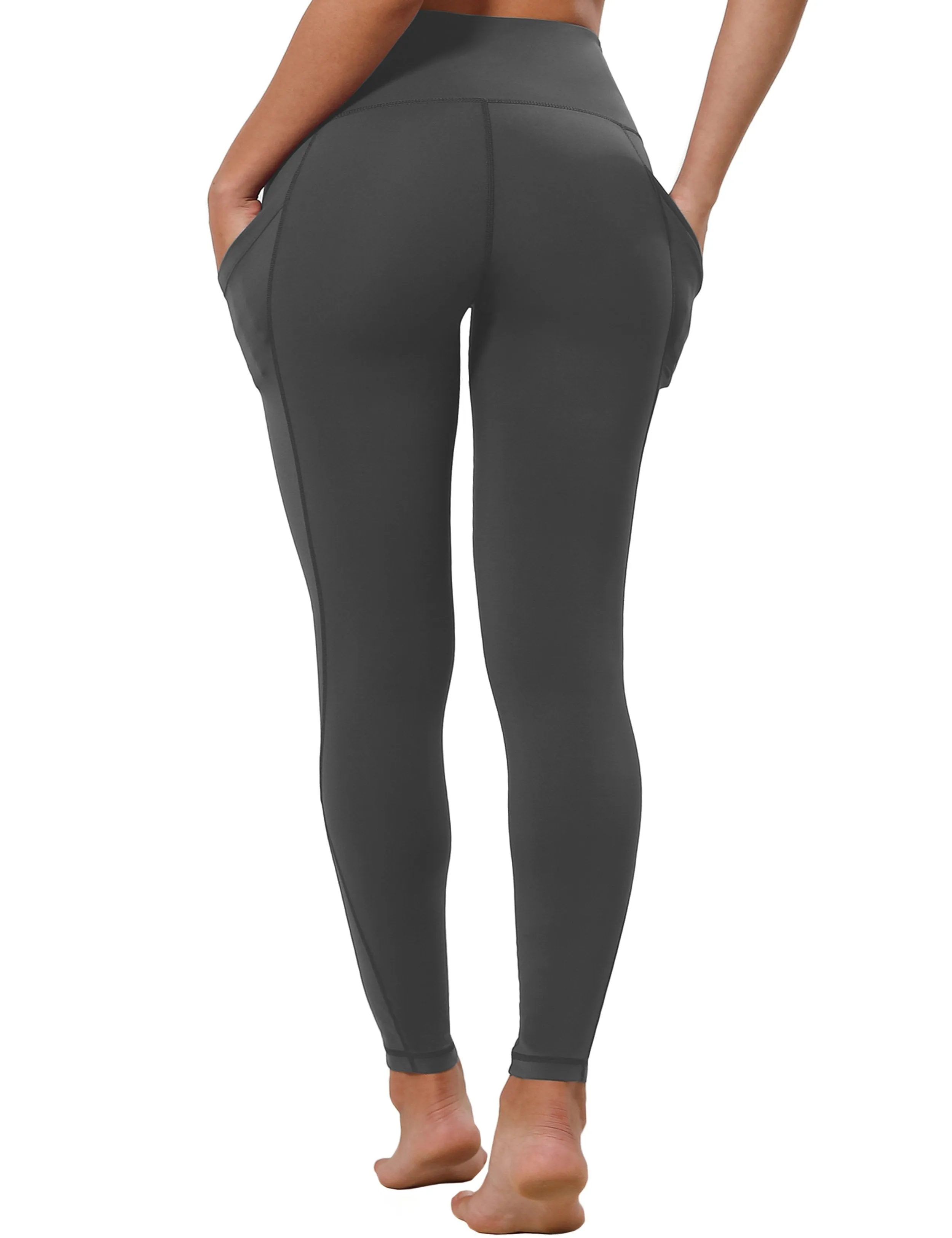 High Waist Side Pockets yogastudio Pants shadowcharcoal ins_yogastudio