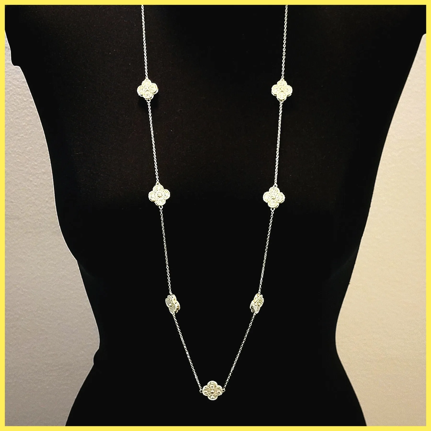 Long Clover Station Necklace