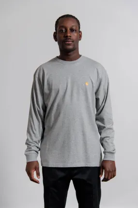 Long Sleeve Chase Tee Heather Grey/Gold