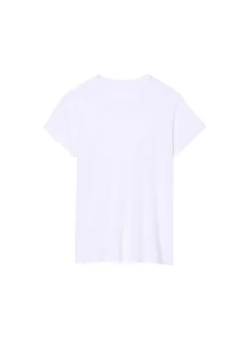 Mariela Crewneck Tee in White