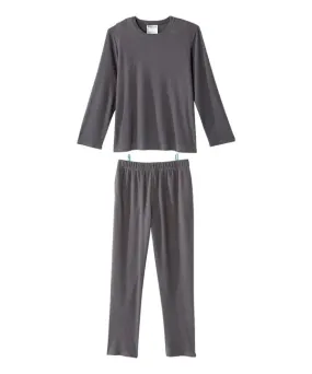 Men's Knit Pajama Set With Back Overlap Top & Pull-on Pant