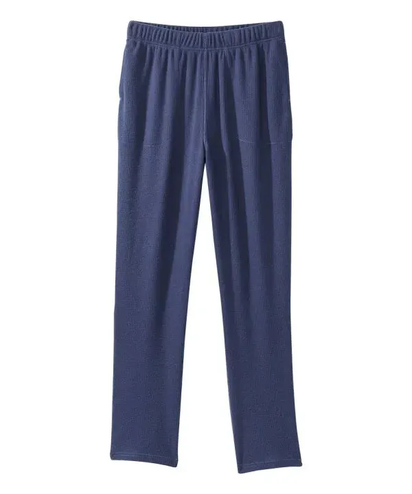 Men's Knit Pajama Set With Back Overlap Top & Pull-on Pant