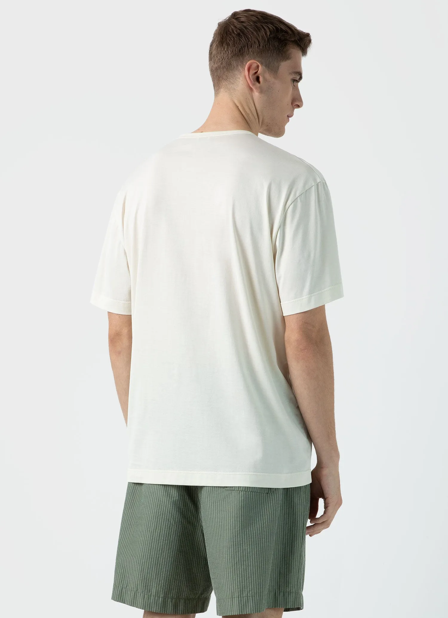 Men's Sunspel x Nigel Cabourn T-shirt in Stone White