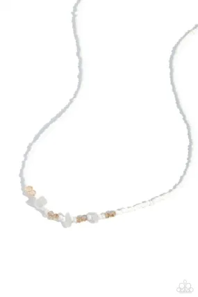 Paparazzi Naturally Notorious White Necklace & Earring Set