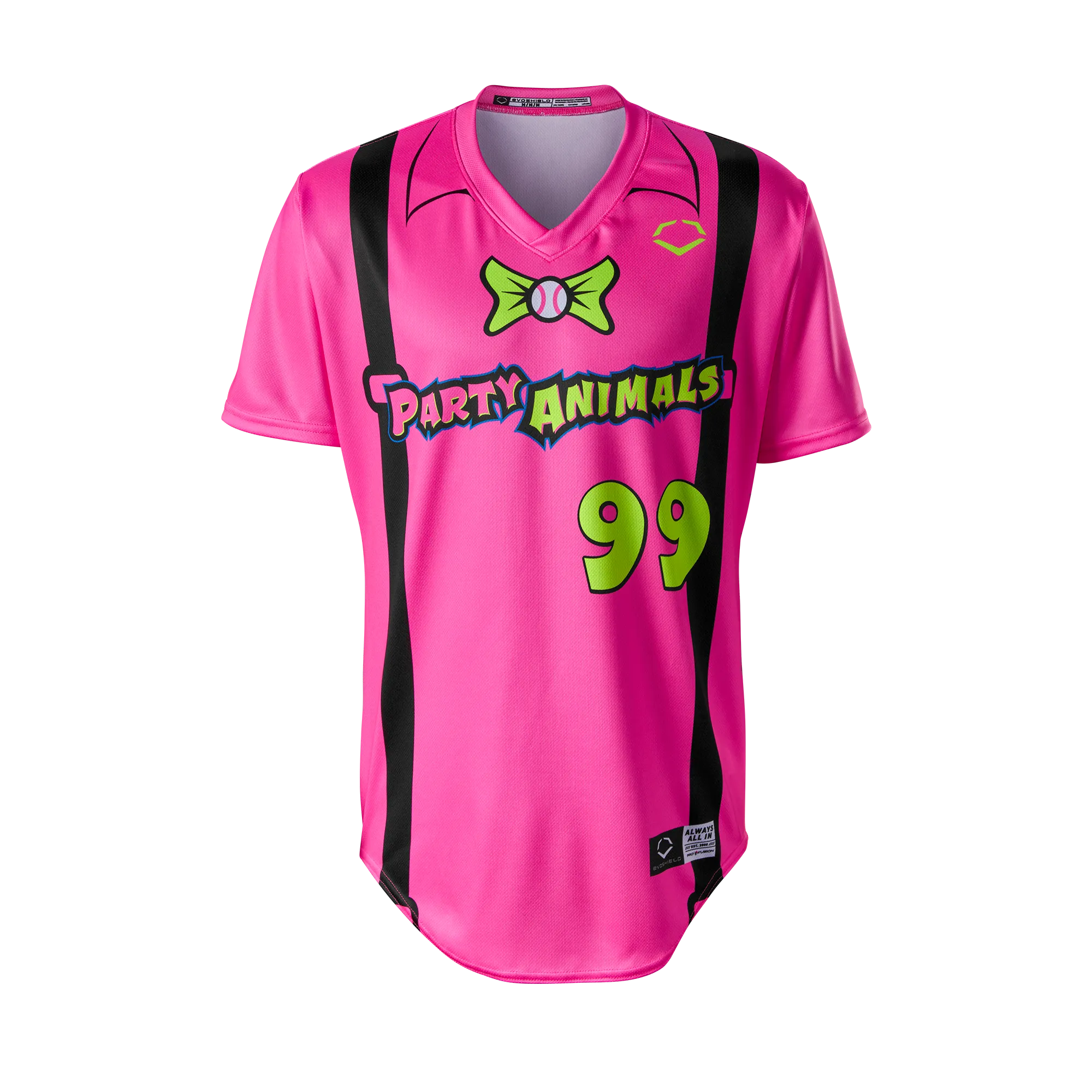 Party Animals EvoShield Short Sleeve Jersey - Pink Suspenders