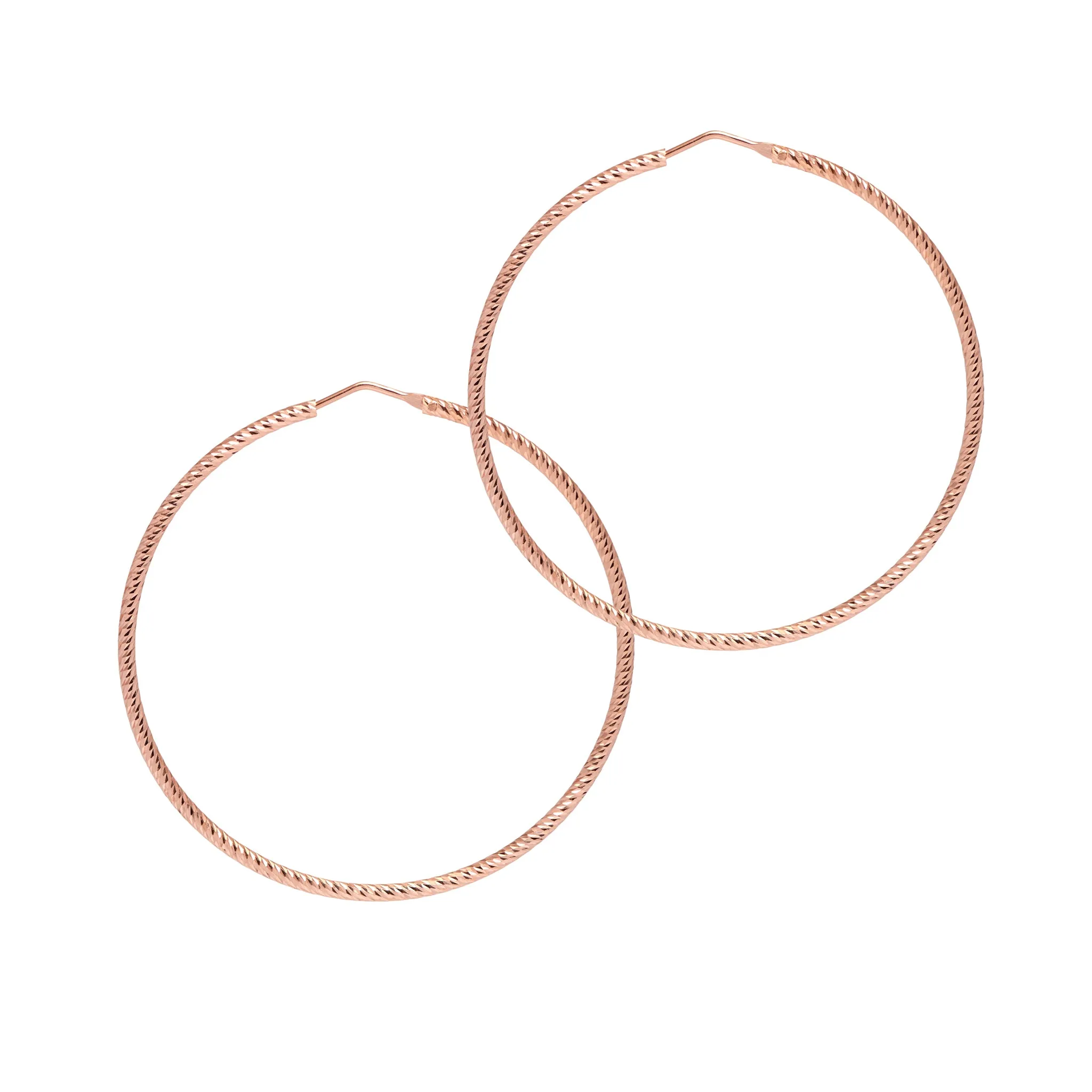 Rose Gold Sparkly Gift-Set - Hoops   Bangle