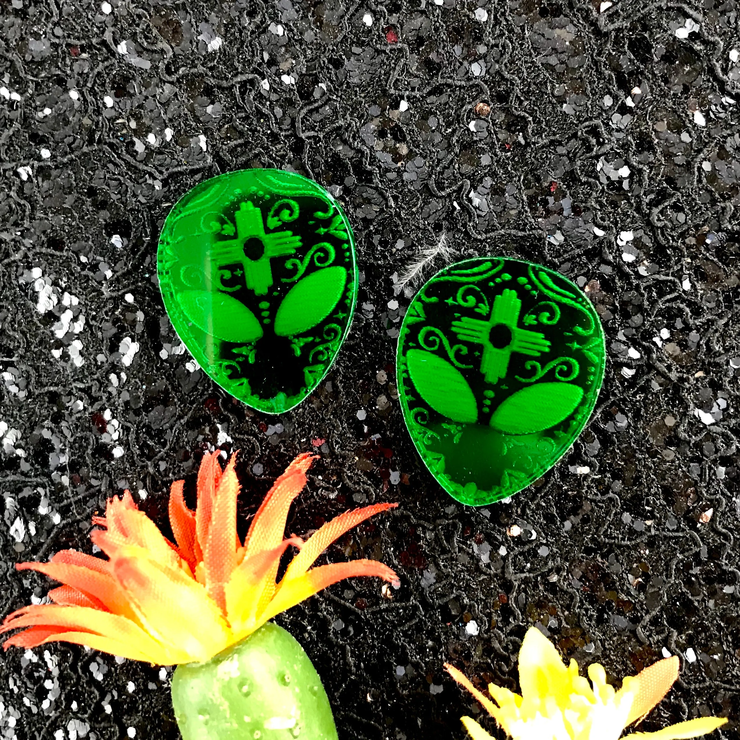 Roswell Alien Stud Earrings