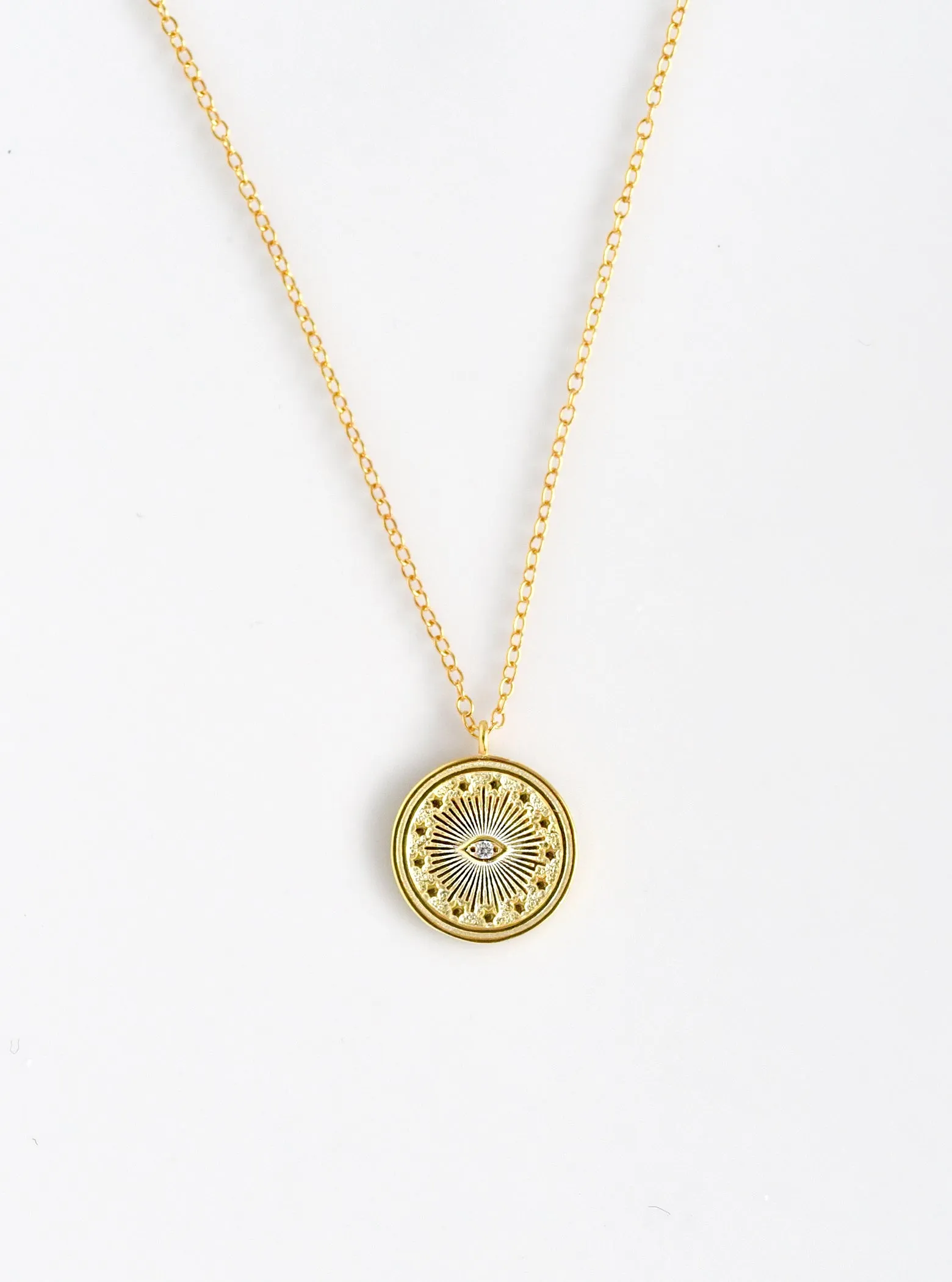 Round Eye and Sun Round Necklace