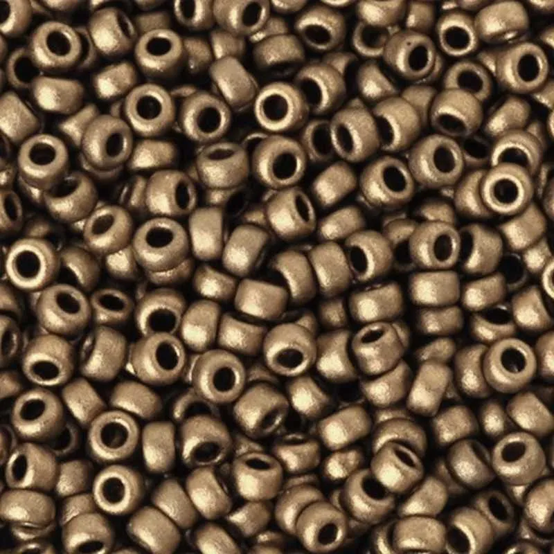 Seed Beads-6/0 Round-2006 Matte Metallic Bronze-Miyuki-16 Grams