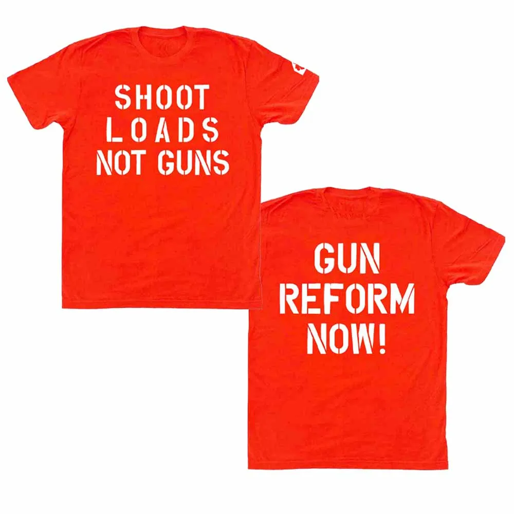 Shoot Loads Not Guns/Gun Reform Now T-Shirt Supporting Gays Against Guns