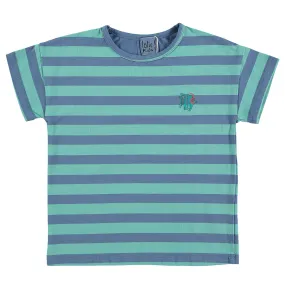 Short Sleeve T-Shirt Fish   Stripes – mint/blue