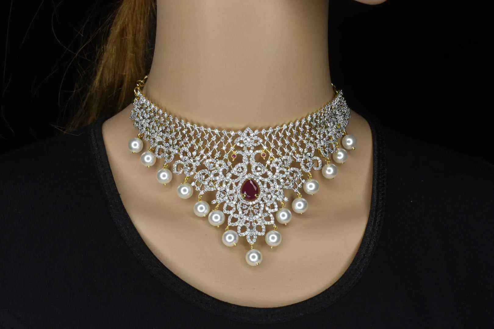 The Rhythm Of The Rubies Choker Set