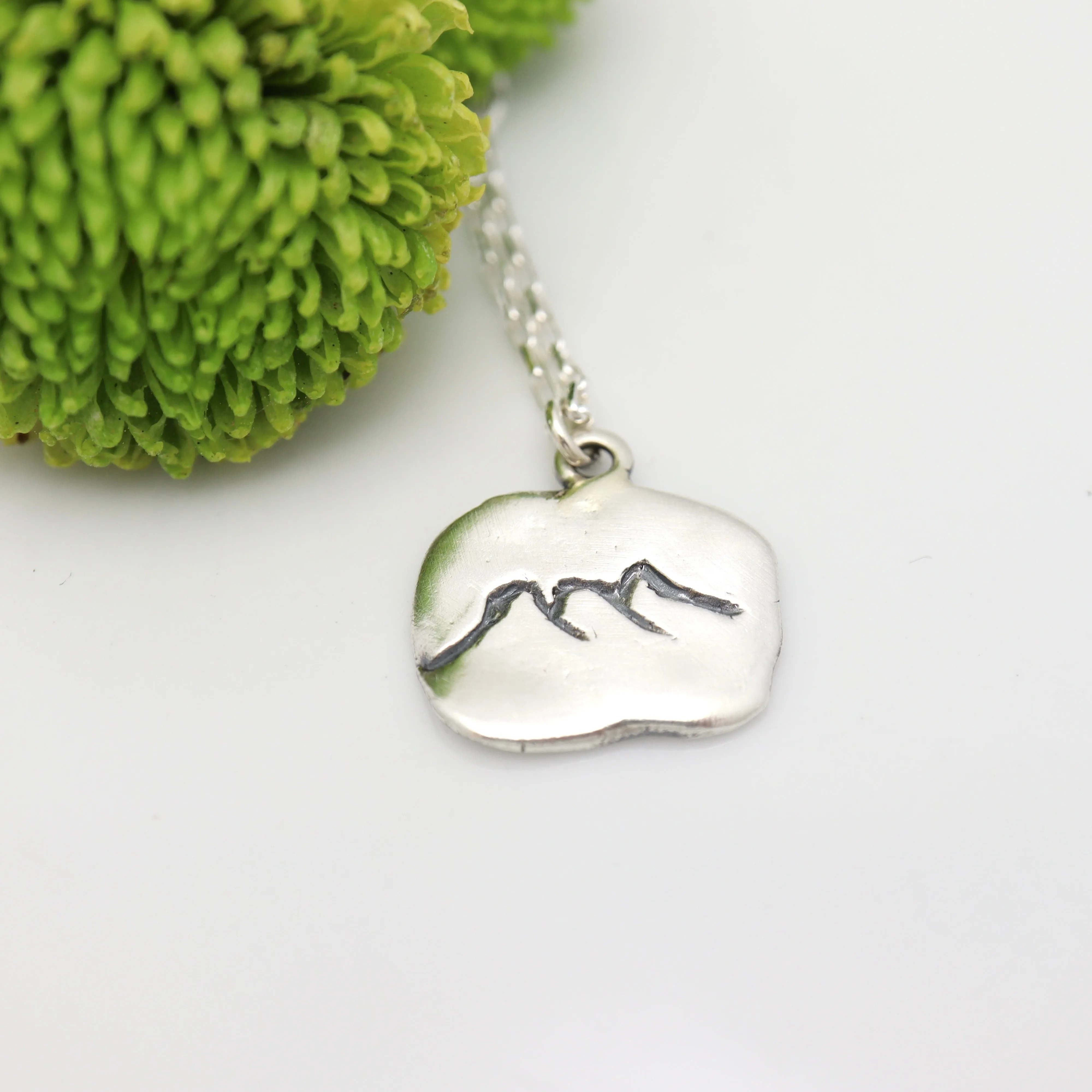 Three Sisters Mountain Fine Silver Stretch Bracelet