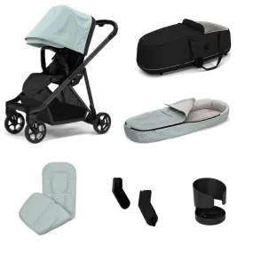 Thule Shine 4-Wheel Stroller Complete Bundle - Black / Alaska Blue